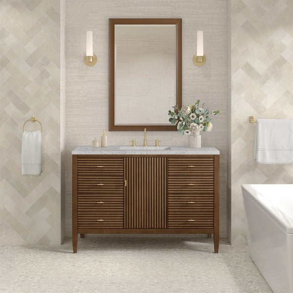 James Martin Myrrin 48" Single Vanity with 3 CM Countertop & FreePower Wireless Charger