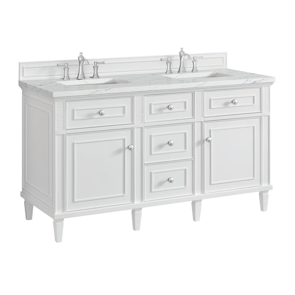 James Martin Lorelai 60" Double Vanity with 3 CM Countertop & FreePower Wireless Charger