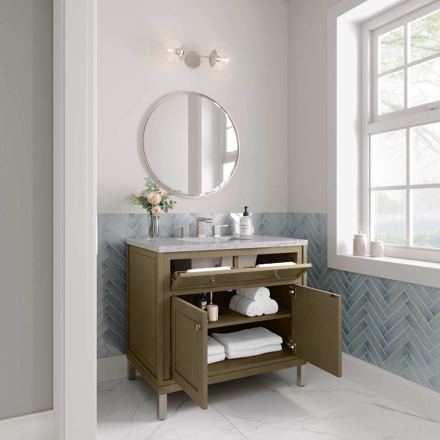 James Martin Chicago 36" Single Vanity with 3 CM Countertop