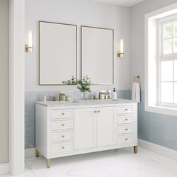 James Martin Chicago 60" Double Vanity with 3 CM Countertop