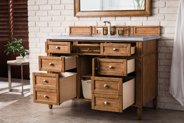 James Martin Brittany 48" Single Vanity with 3 CM Countertop & FreePower Wireless Charger