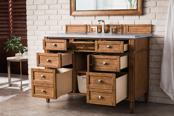 James Martin Brittany 48" Single Vanity with 3 CM Countertop & FreePower Wireless Charger