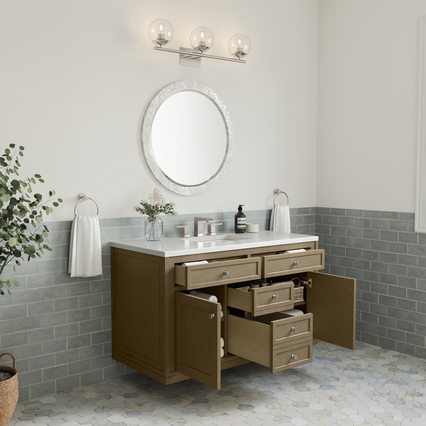 James Martin Chicago 48" Single Vanity with 3 CM Countertop