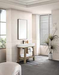 James Martin Auburn 31.5" Sink Console in Weathered Timber - Luxe Bathroom Vanities