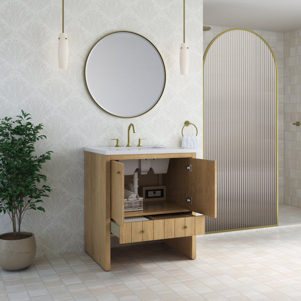 James Martin Hudson 30" Single Vanity with 3 CM Countertop