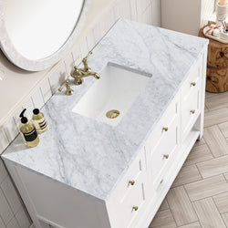 James Martin Breckenridge 48" Single Vanity, Bright White - Luxe Bathroom Vanities