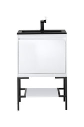 James Martin Mantova 23.6" Single Vanity With Stand and Composite Stone Top - Luxe Bathroom Vanities