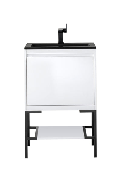 James Martin Mantova 23.6" Single Vanity With Stand and Composite Stone Top - Luxe Bathroom Vanities