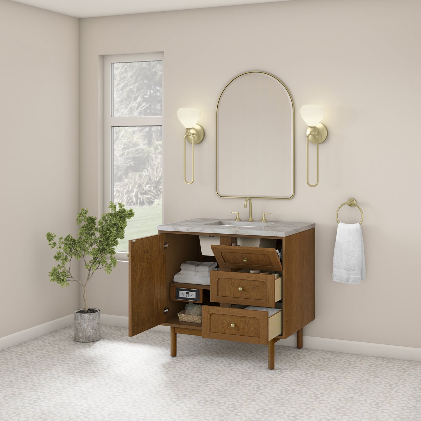 James Martin Laurent 36" Single Vanity with 3 CM Countertop
