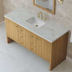 James Martin Hudson 60" Single Vanity with 3 CM Countertop & FreePower Wireless Charger