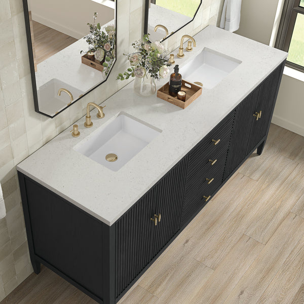 James Martin Myrrin 72" Double Vanity with 3 CM Countertop
