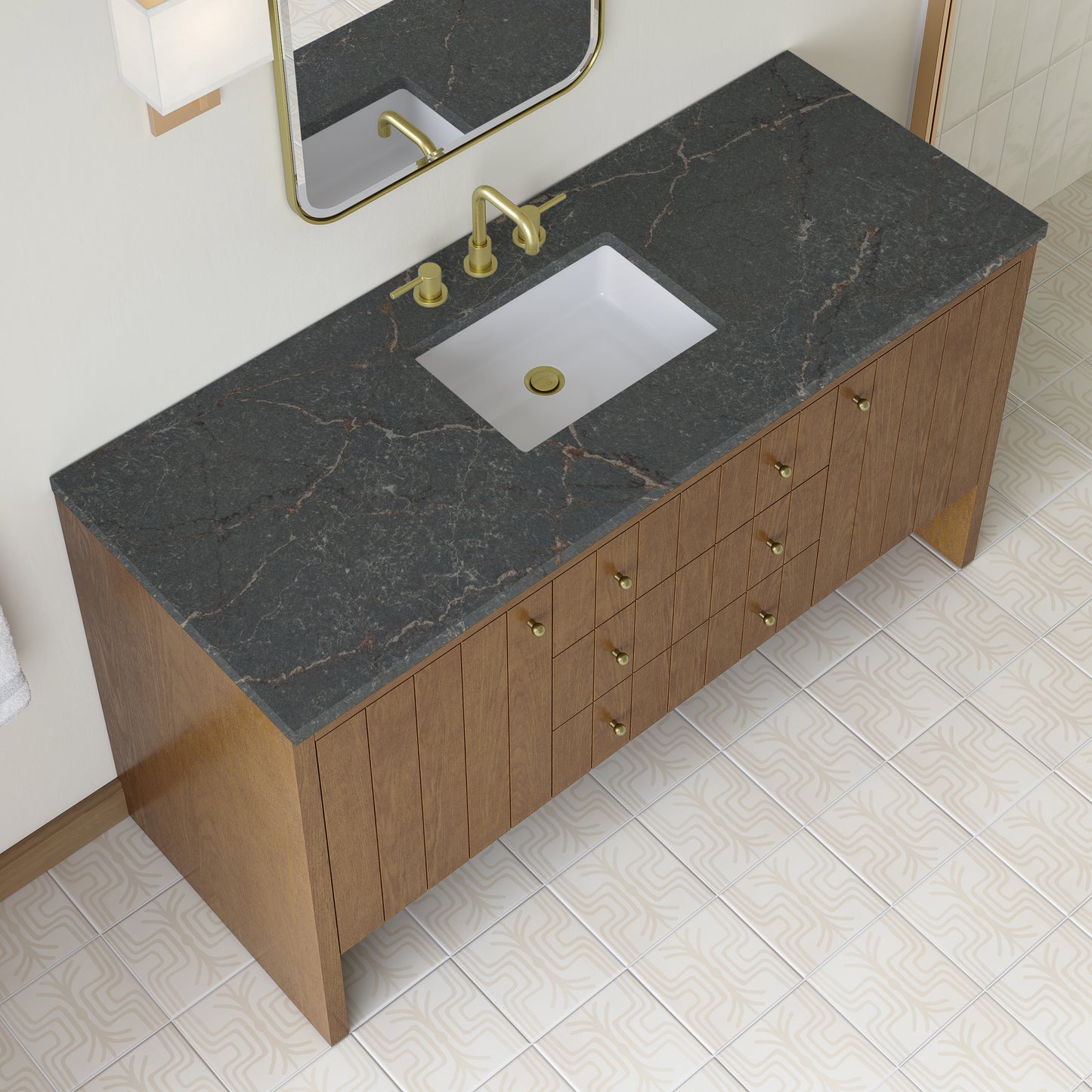 James Martin Hudson 60" Single Vanity with 3 CM Countertop