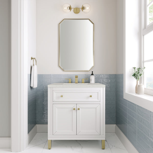James Martin Chicago 30" Single Vanity with 3 CM Countertop