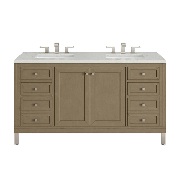 James Martin Chicago 60" Double Vanity with 3 CM Countertop