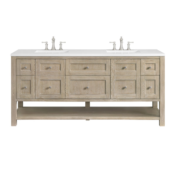 James Martin Breckenridge 72" Double Vanity w/ 3 CM Countertop