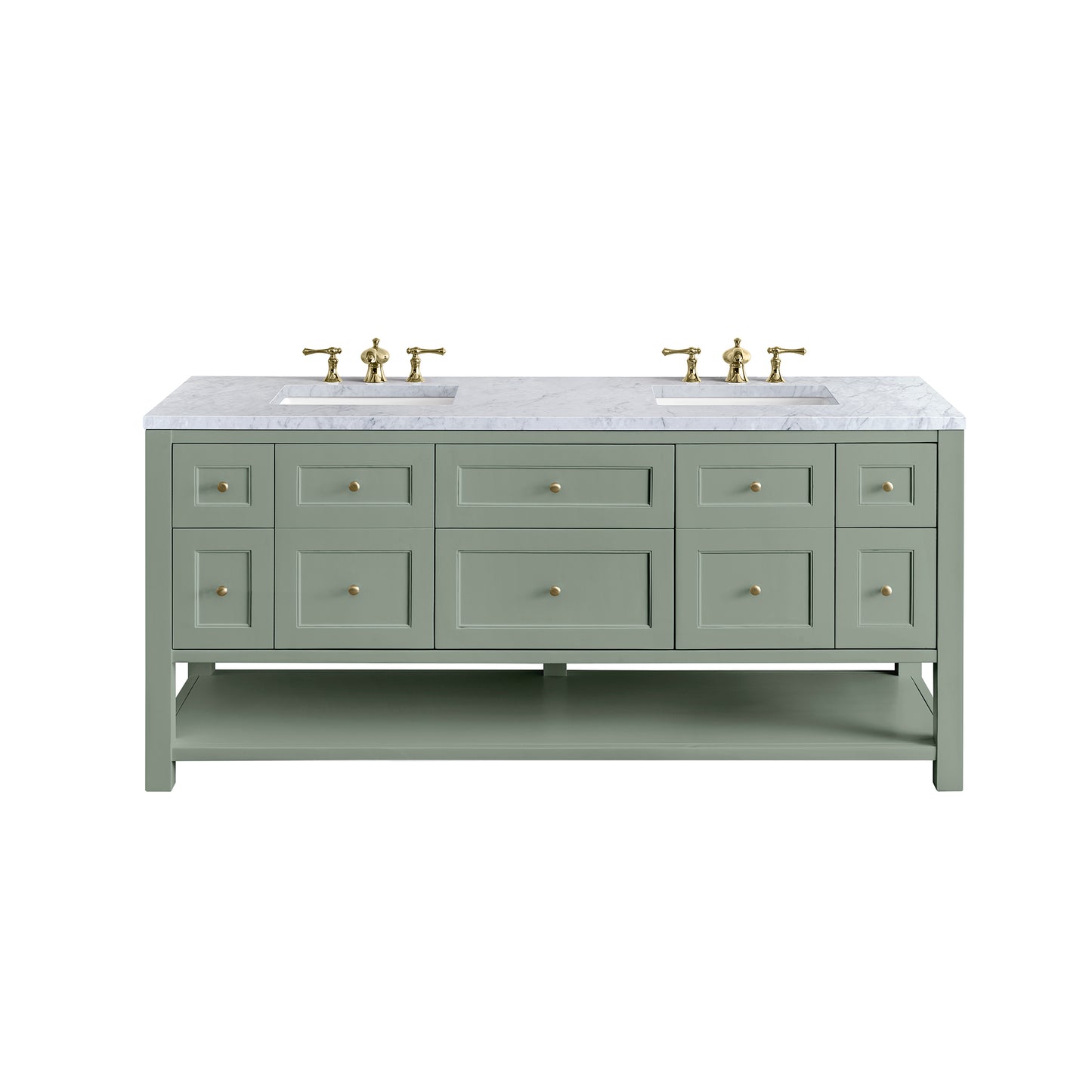 James Martin Breckenridge 72" Double Vanity w/ 3 CM Countertop