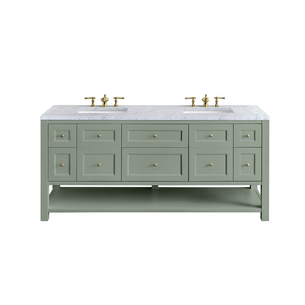 James Martin Breckenridge 72" Double Vanity w/ 3 CM Countertop