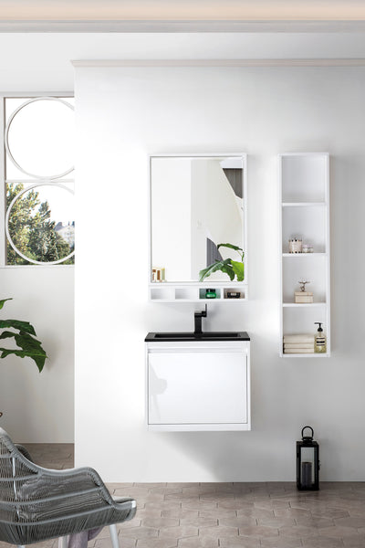 James Martin Mantova 23.6" Single Vanity with Composite Stone Top - Luxe Bathroom Vanities