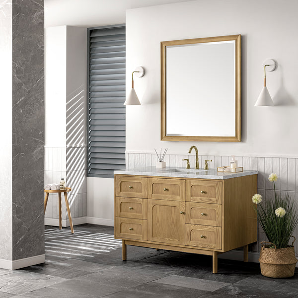 James Martin Laurent 48" Single Vanity with 3 CM Countertop & FreePower Wireless Charger