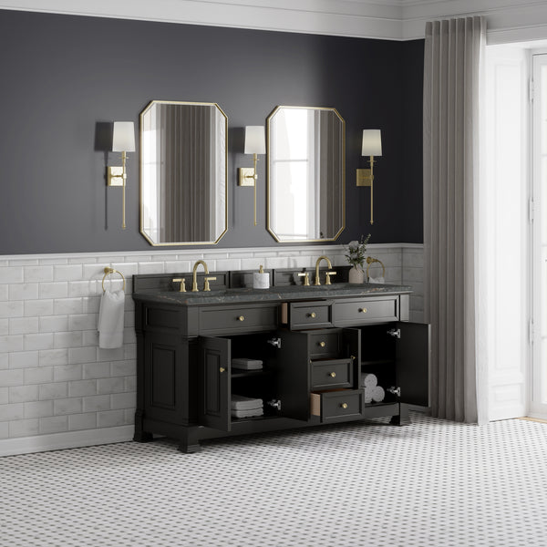 James Martin Brookfield 72" Double Vanity with 3 CM Countertop & FreePower Wireless Charger