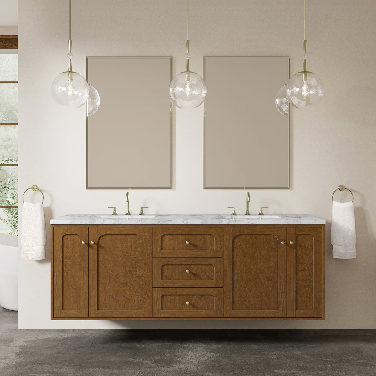 James Martin Laurent 72" Double Vanity with 3 CM Countertop