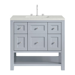 James Martin Breckenridge 36" Single Vanity w/ 3CM Countertop
