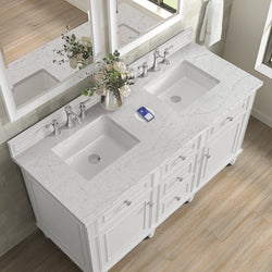 James Martin Lorelai 60" Double Vanity with 3 CM Countertop & FreePower Wireless Charger