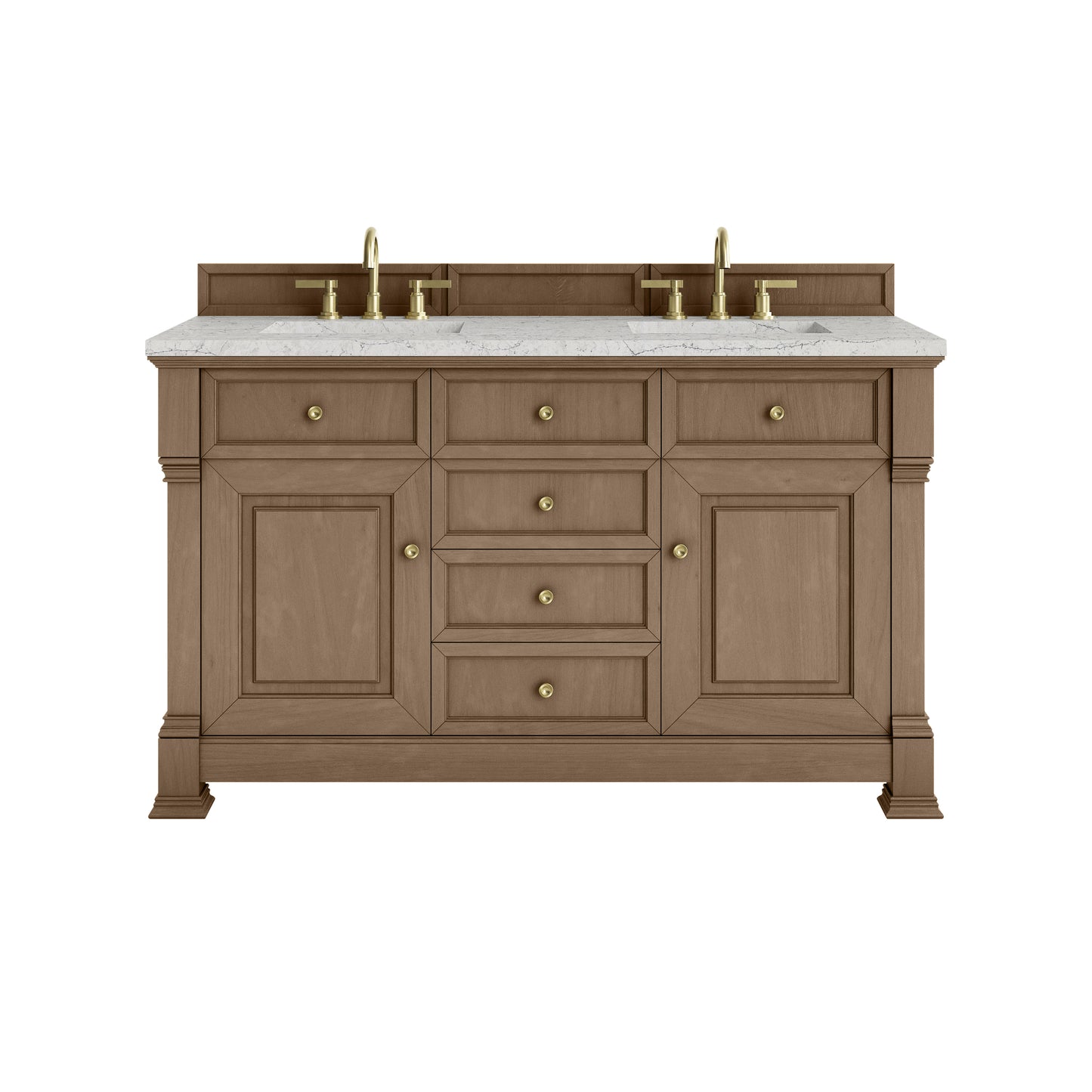 James Martin Brookfield 60" Double Vanity with 3 CM Countertop & FreePower Wireless Charger