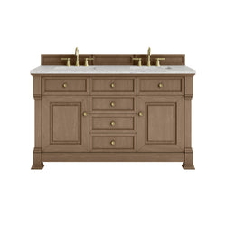 James Martin Brookfield 60" Double Vanity with 3 CM Countertop & FreePower Wireless Charger