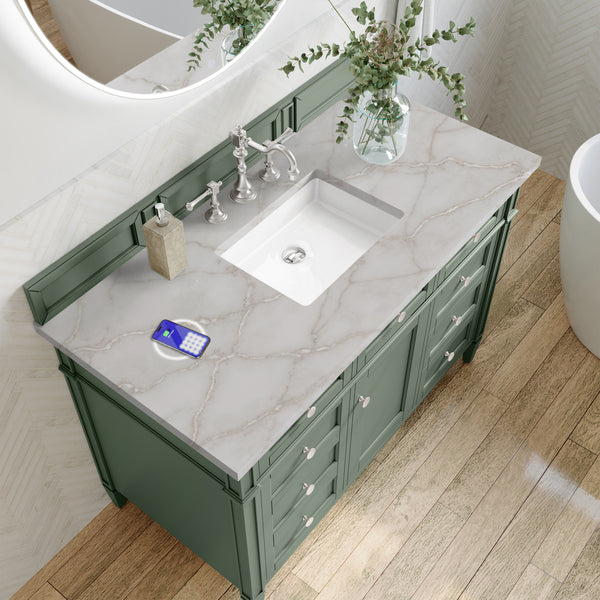James Martin Brittany 48" Single Vanity with 3 CM Countertop & FreePower Wireless Charger