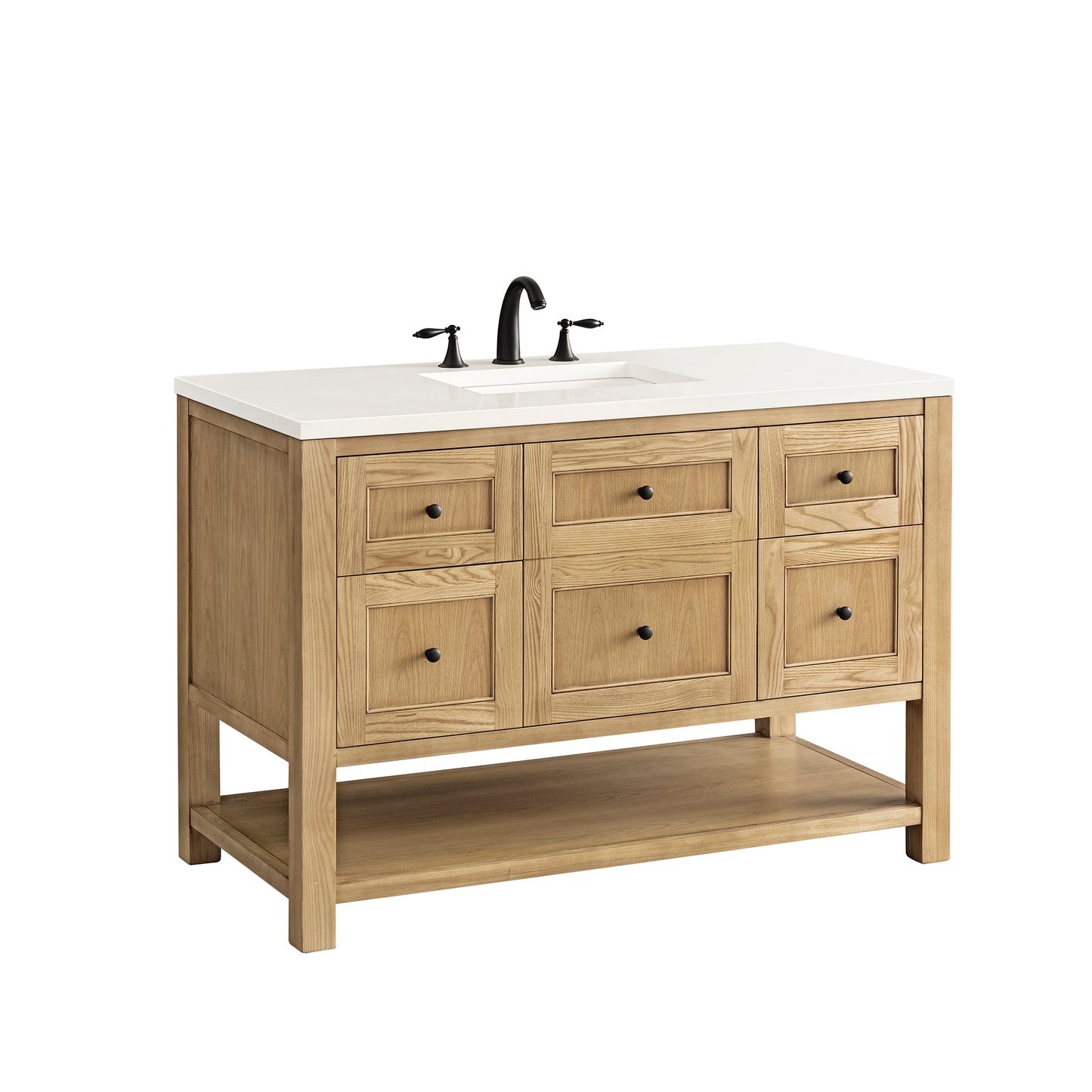 James Martin Breckenridge 48" Single Vanity, Light Natural Oak - Luxe Bathroom Vanities