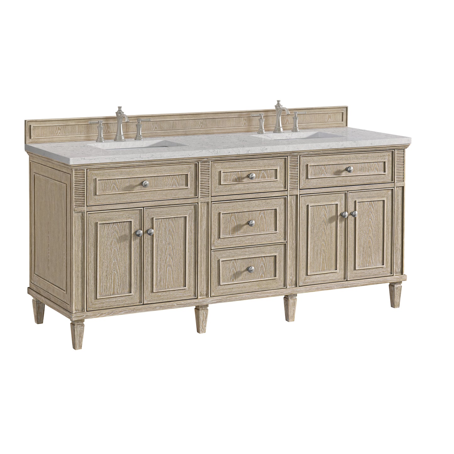 James Martin Lorelai 72" Double Vanity with 3 CM Countertop & FreePower Wireless Charger
