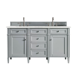 James Martin Brittany 60" Double Vanity with 3 CM Countertop & FreePower Wireless Charger