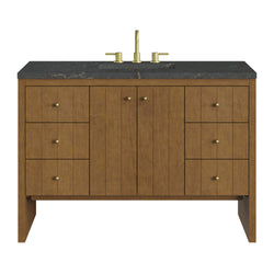 James Martin Hudson 48" Single Vanity Honey Oak w/ 3 CM Countertop & FreePower Wireless Charger