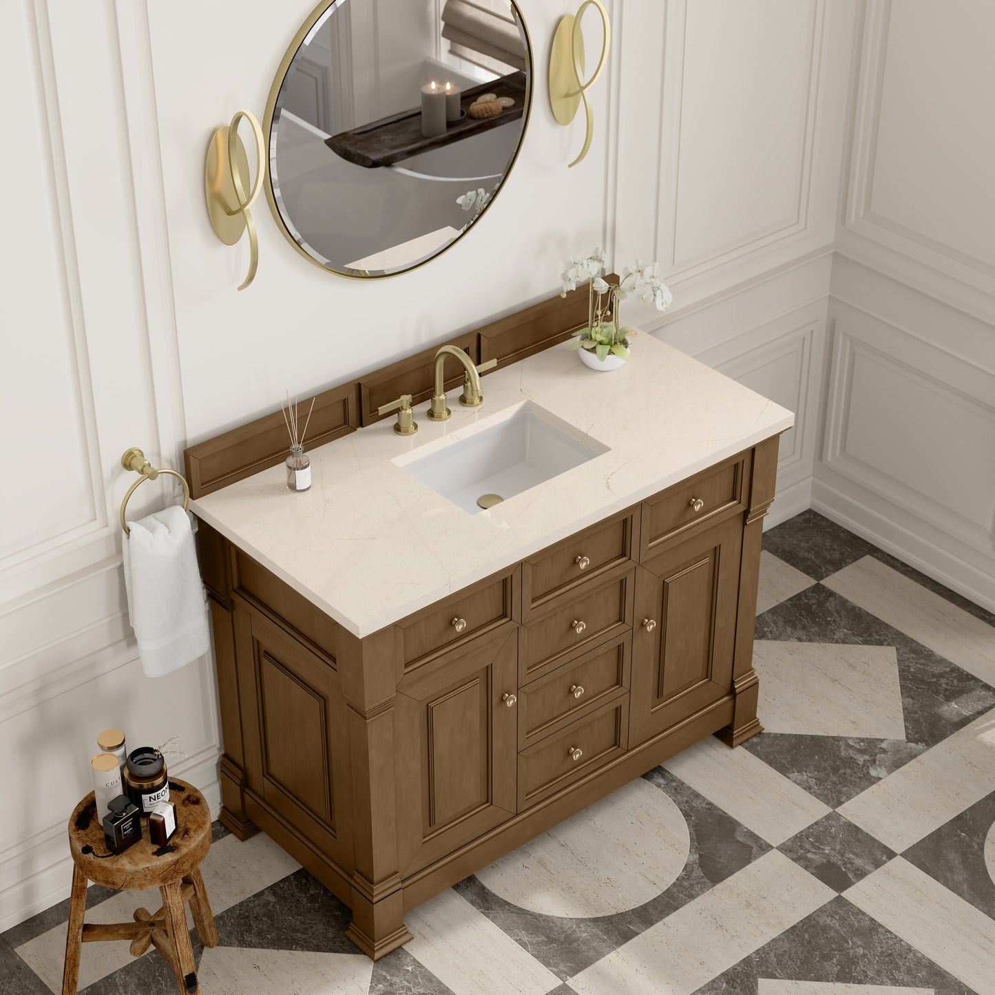 James Martin Brookfield 48" Single Vanity with 3 CM Countertop - Luxe Bathroom Vanities