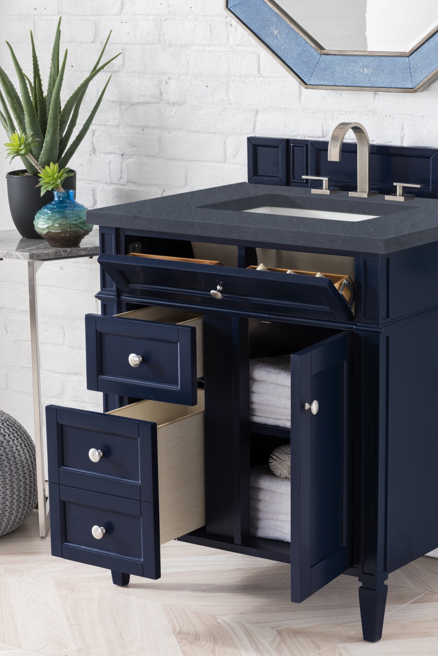 James Martin Brittany 30" Single Vanity with 3 CM Countertop