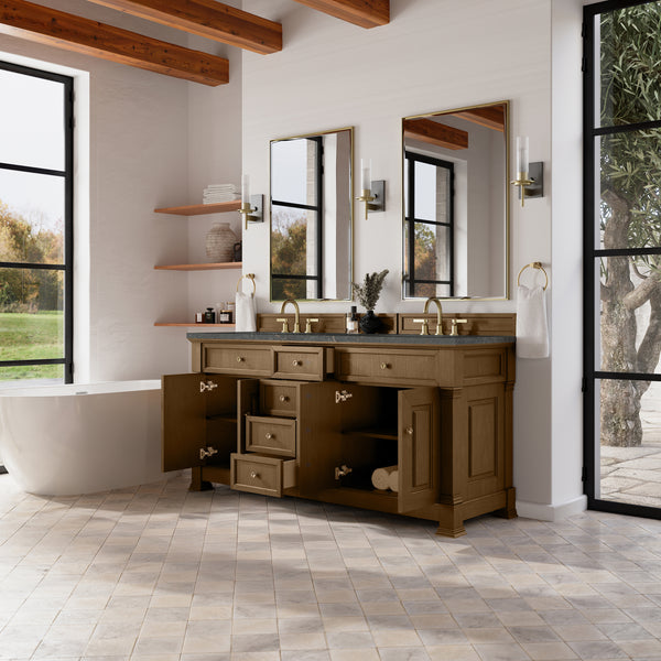 James Martin Brookfield 72" Double Vanity with 3 CM Countertop & FreePower Wireless Charger