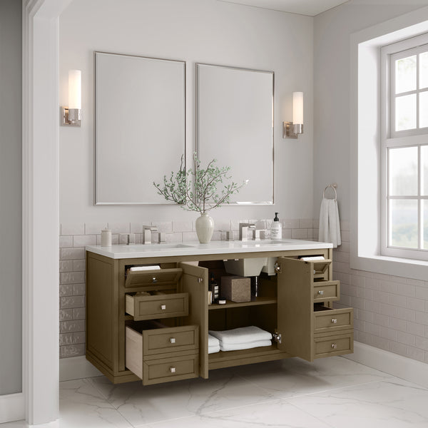 James Martin Chicago 60" Double Vanity with 3 CM Countertop