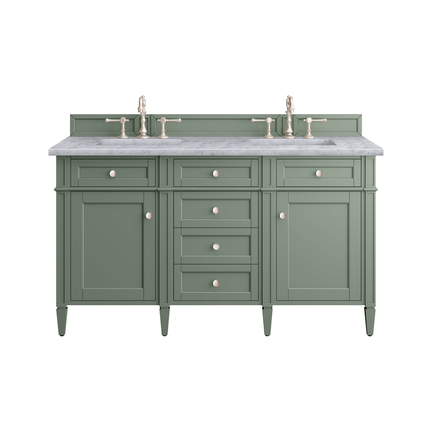 James Martin Brittany 60" Double Vanity with 3 CM Countertop
