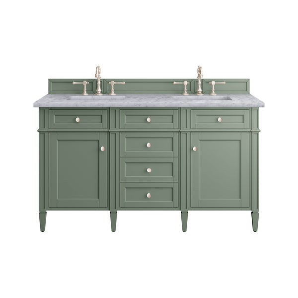 James Martin Brittany 60" Double Vanity with 3 CM Countertop