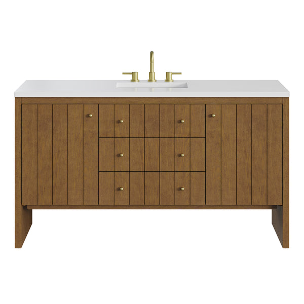 James Martin Hudson 60" Single Vanity with 3 CM Countertop