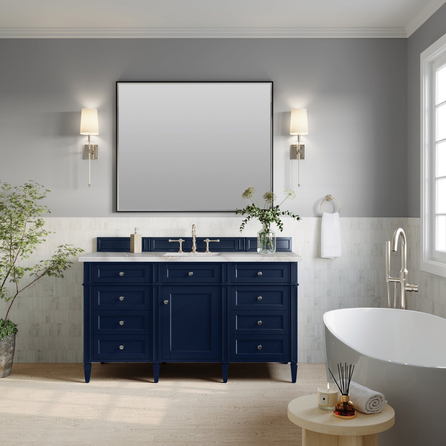 James Martin Brittany 60" Single Vanity with 3 CM Countertop