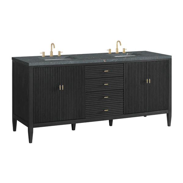 James Martin Myrrin 72" Double Vanity with 3 CM Countertop & FreePower Wireless Charger