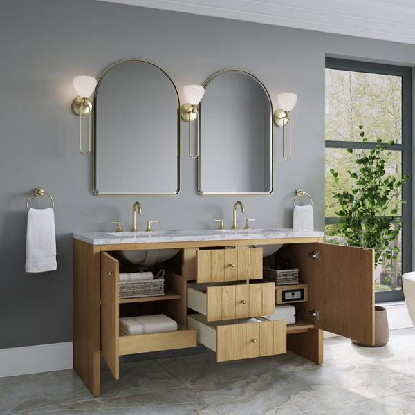 James Martin Hudson 60" Double Vanity with 3 CM Countertop