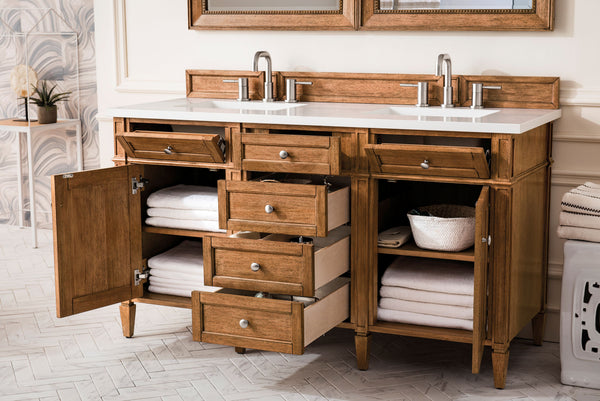 James Martin Brittany 60" Double Vanity with 3 CM Countertop