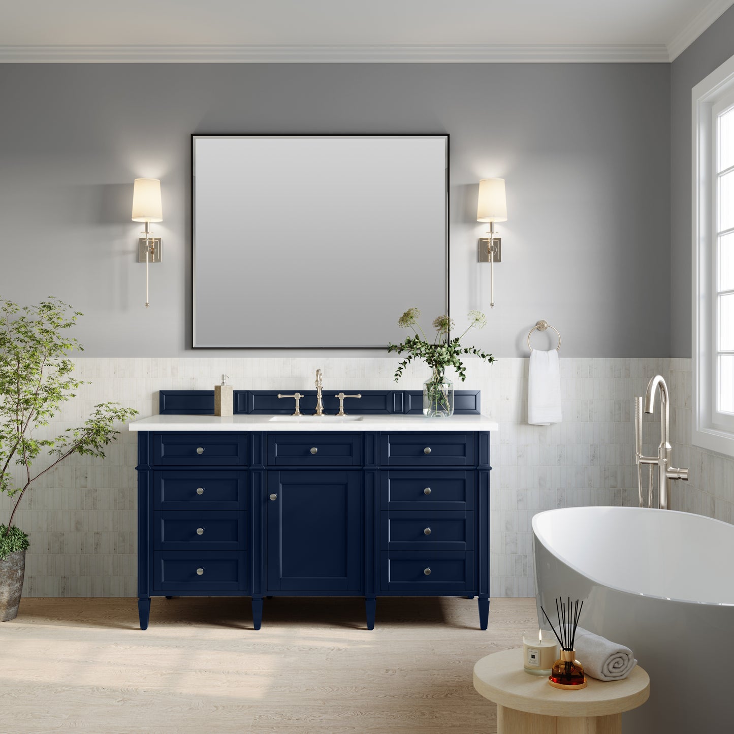 James Martin Brittany 60" Single Vanity with 3 CM Countertop