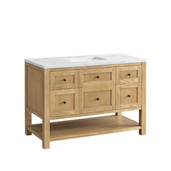 James Martin Breckenridge 48" Single Vanity, Light Natural Oak - Luxe Bathroom Vanities