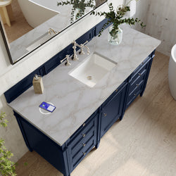James Martin Brittany 60" Single Vanity with 3 CM Countertop & FreePower Wireless Charger