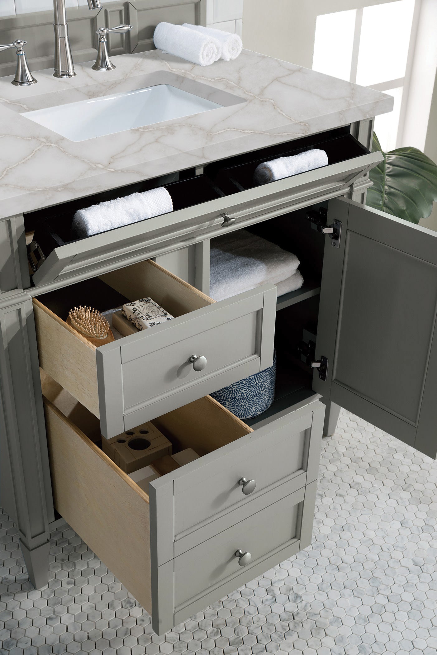 James Martin Brittany 36" Single Vanity with 3 Countertop