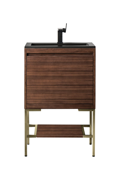 James Martin Mantova 23.6" Single Vanity With Stand and Composite Stone Top - Luxe Bathroom Vanities